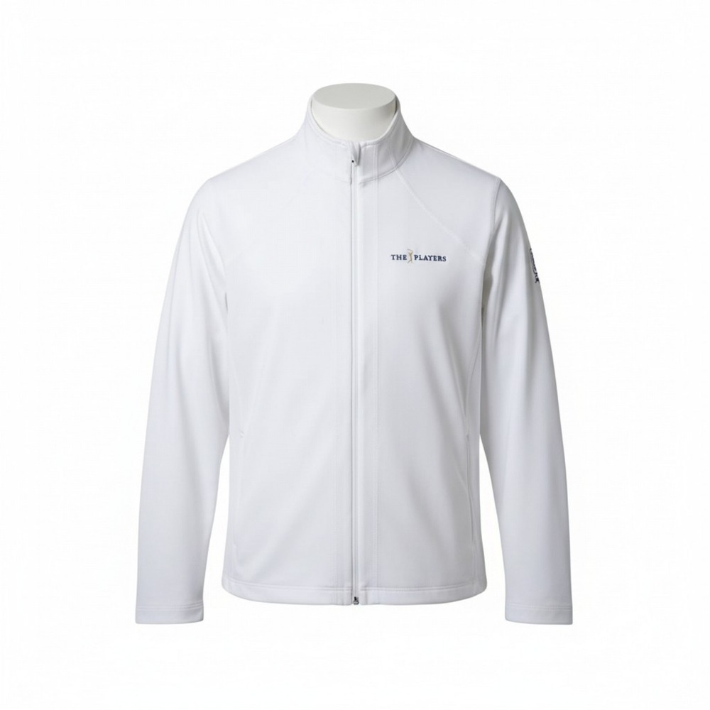 Footjoy FJ Polo Shirt Jacket Womens L White "The Players" Logo TPC Sawgrass Golf